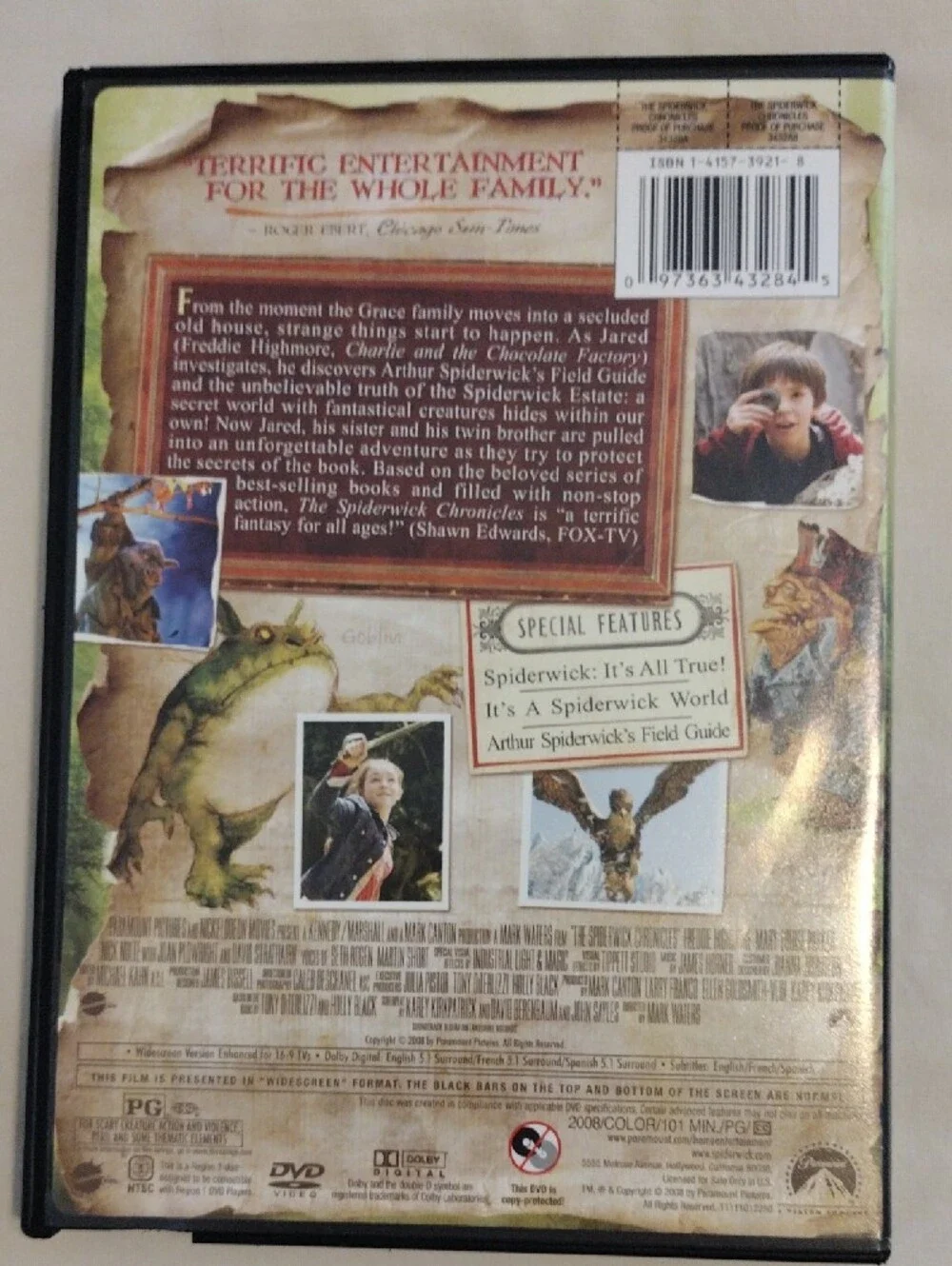 Nickelodeon The Spiderwick Chronicles DVD - Green, Red, Brown